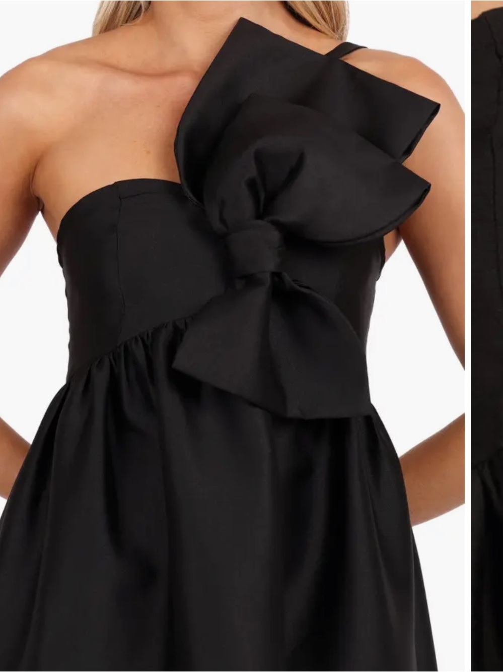 Petal and Pup Betina Bow One Shoulder Gown - Picture 4 of 11